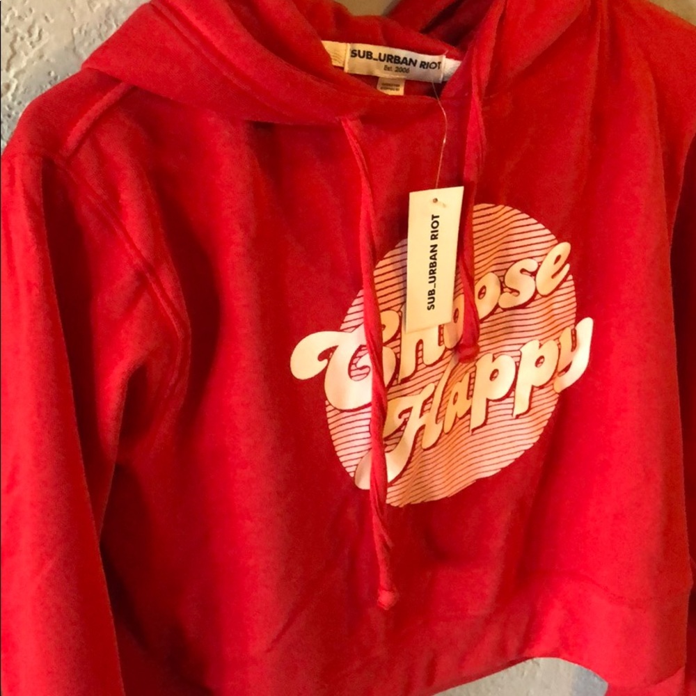 Sub urban riot cropped sweatshirt with logo